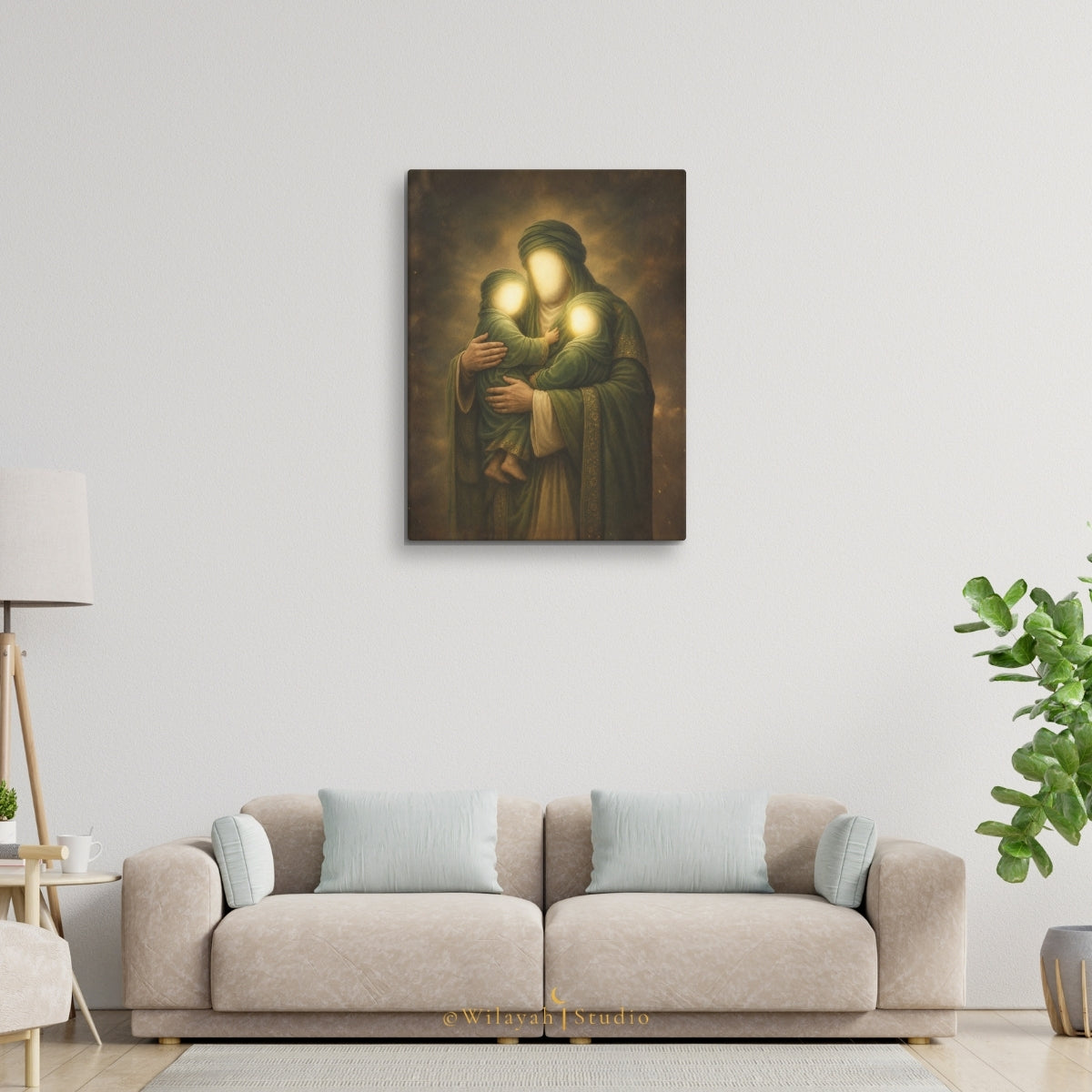 Princes of Paradise — Prophet Muhammad ﷺ, Imam Hassan & Imam Hussain (AS) | Islamic Canvas Art