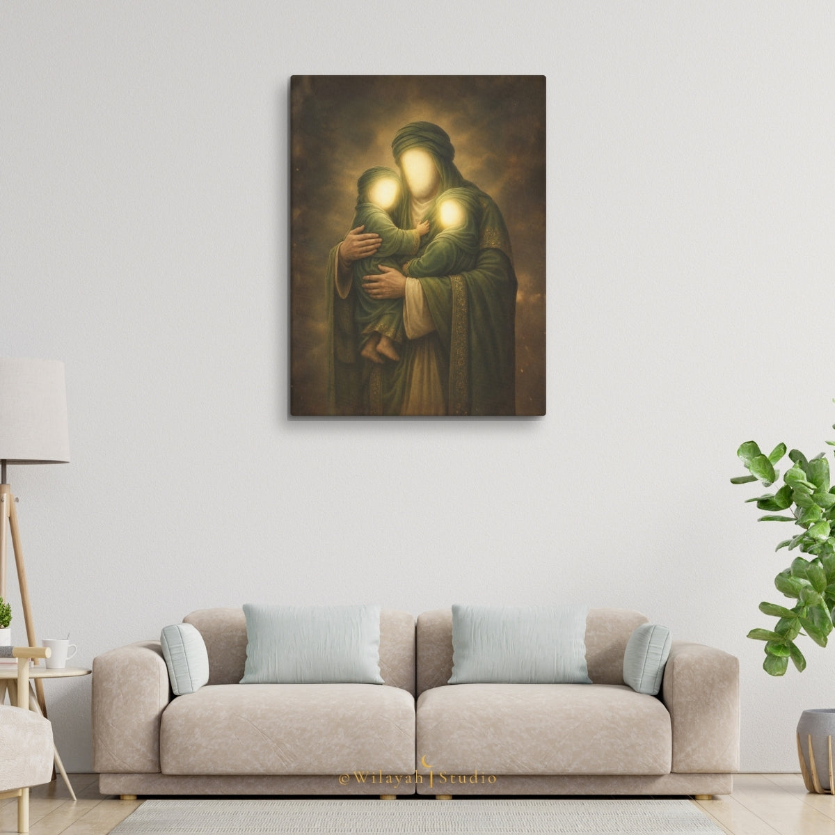 Princes of Paradise — Prophet Muhammad ﷺ, Imam Hassan & Imam Hussain (AS) | Islamic Canvas Art